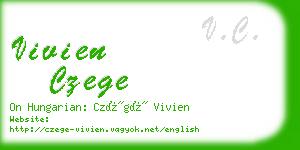 vivien czege business card